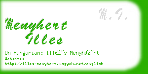 menyhert illes business card